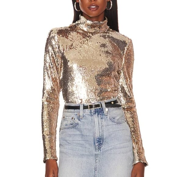 NWOT L'Academie Merla Top in navy size XS - Picture 1 of 10